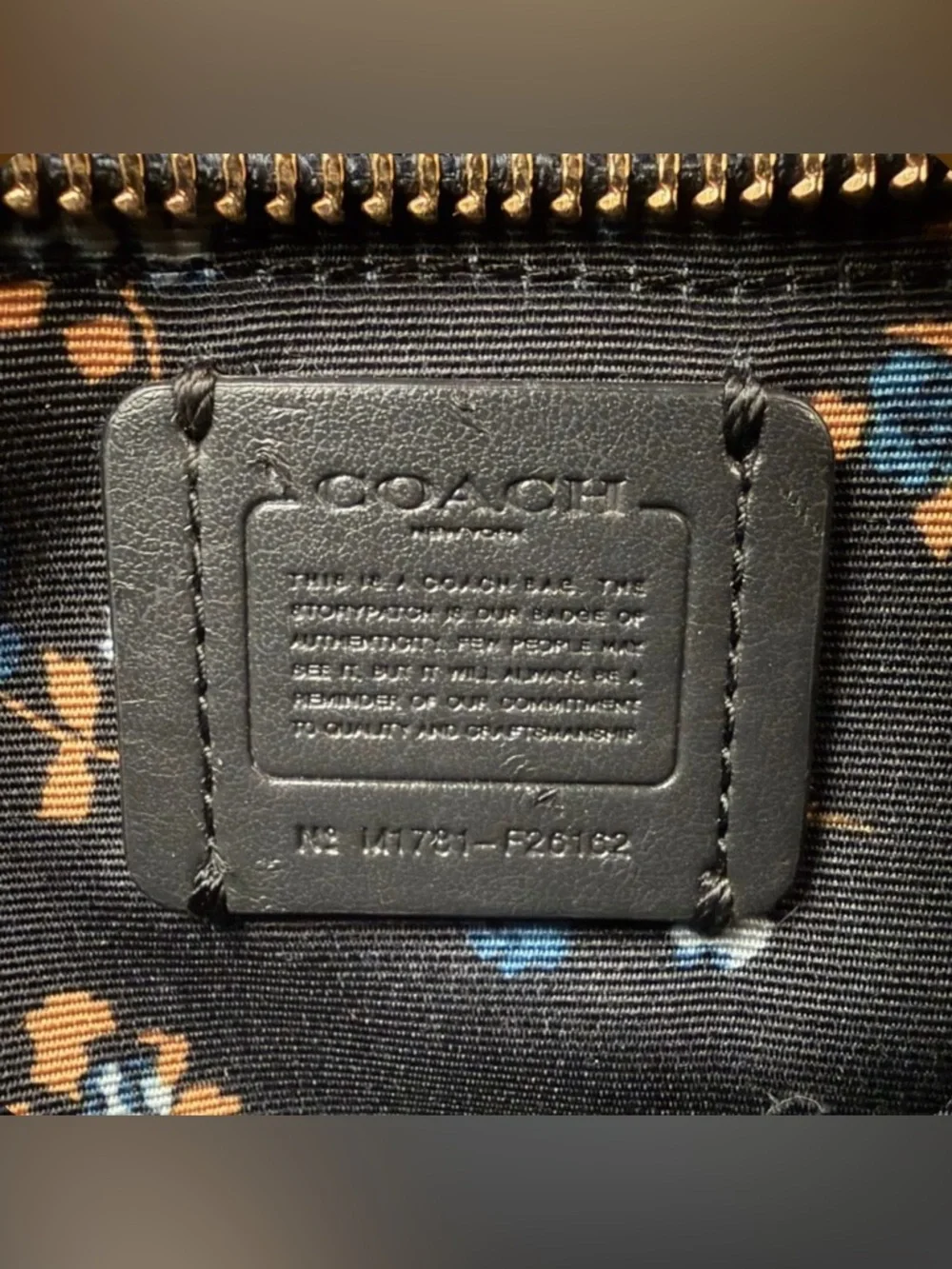 COACH Mini Swagger Denim and Black Pebble Leather Satchel w/Gold Tone Hardware - Picture 13 of 13